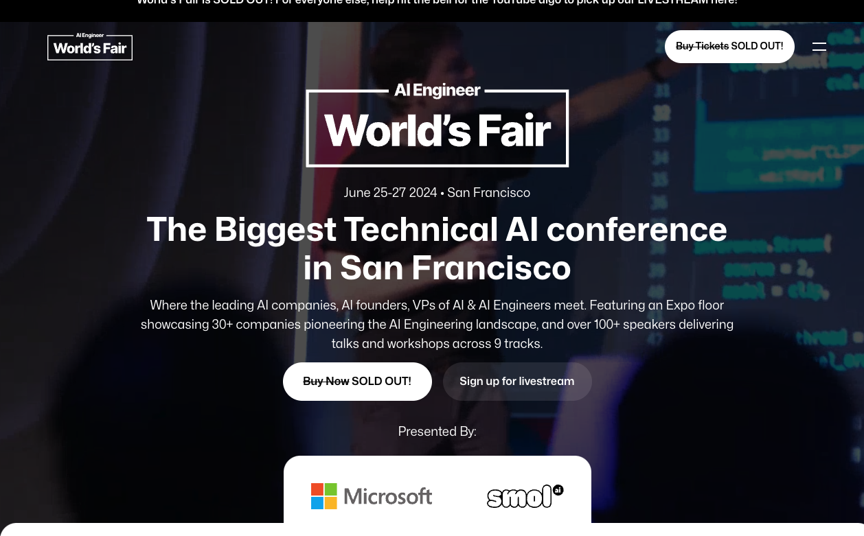 AI Engineer World's Fair sponsors image